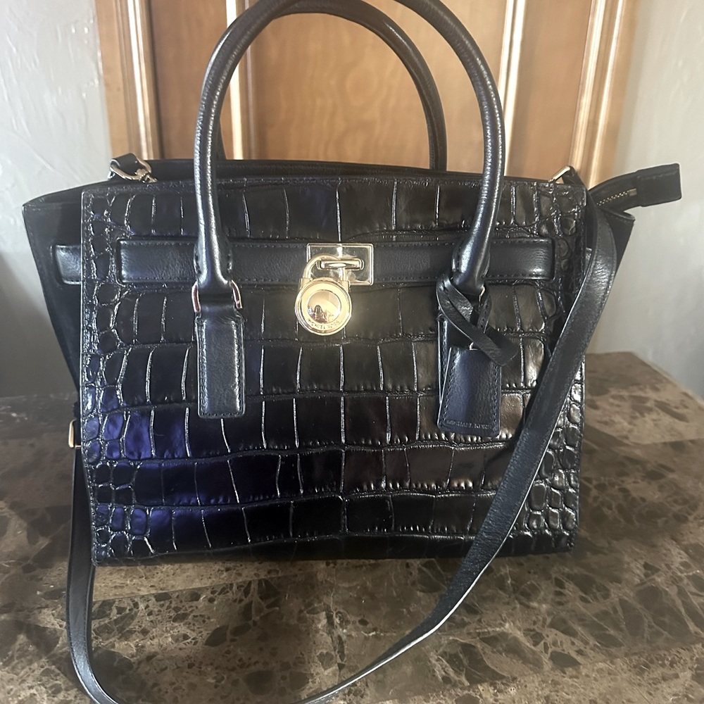Michael Kors Hamilton Croc Bag